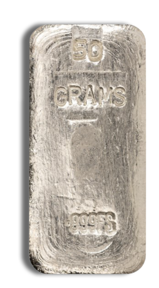 50 gram Silver Bar - Brand Varies