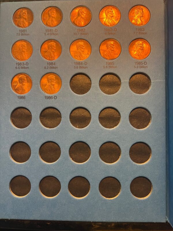 Lincoln Memorial Penny Collection 1959 - 1986 (63 Coin Set) 1c One Cent