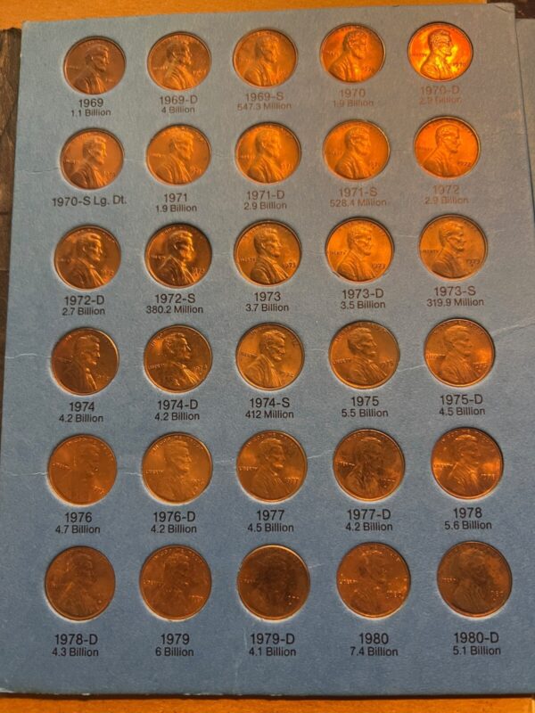 Lincoln Memorial Penny Collection 1959 - 1986 (63 Coin Set) 1c One Cent