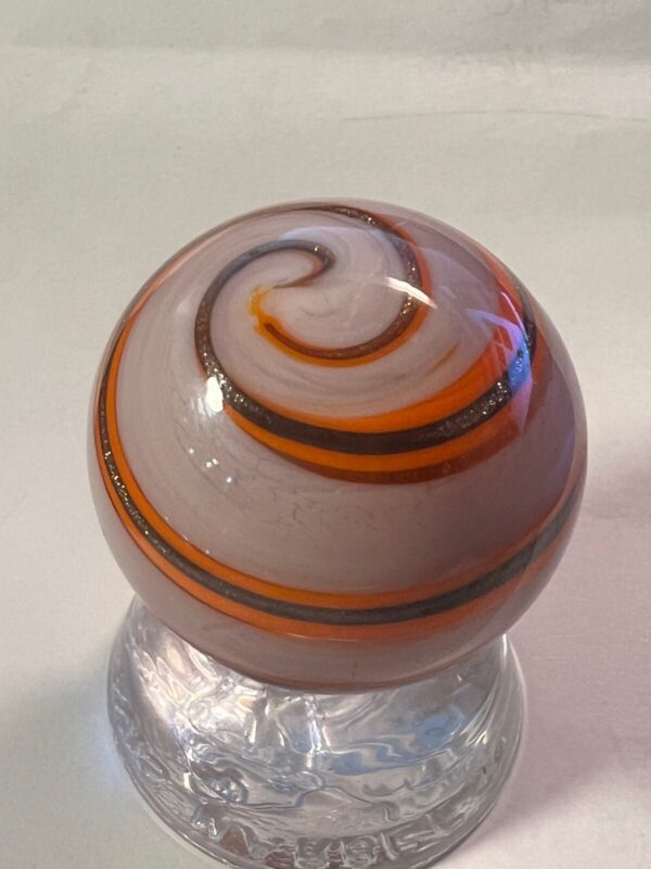 Beautiful orange and black contemporary swirl marble   #72
