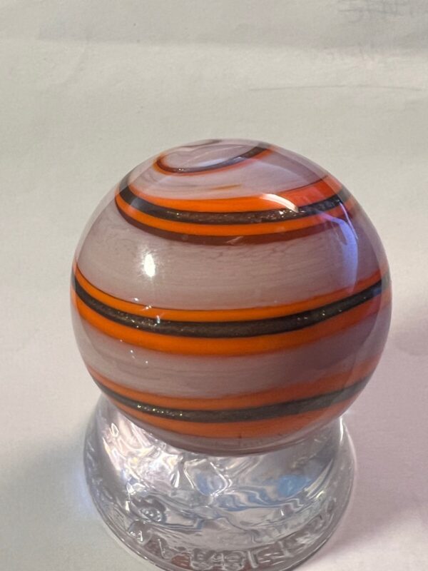 Beautiful orange and black contemporary swirl marble   #72