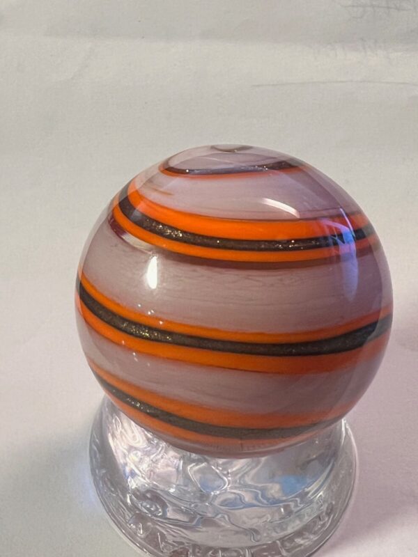 Beautiful orange and black contemporary swirl marble   #72