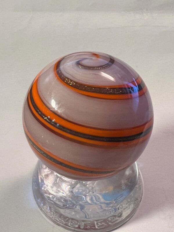 Beautiful orange and black contemporary swirl marble   #72