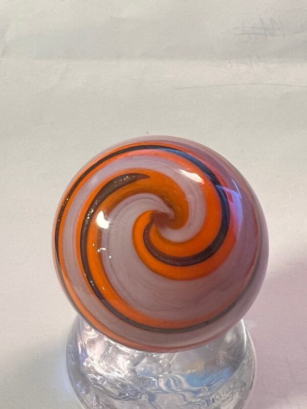 Beautiful orange and black contemporary swirl marble   #72