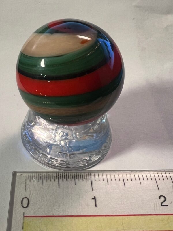 Beautiful red green contemporary swirl marble   #72