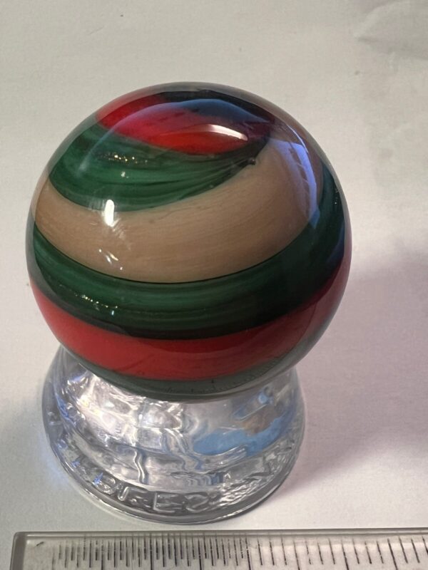 Beautiful red green contemporary swirl marble   #72