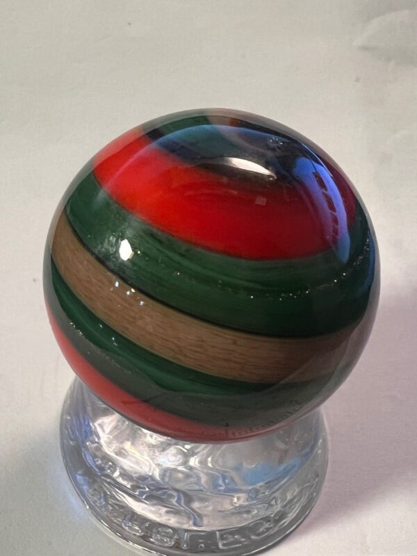 Beautiful red green contemporary swirl marble   #72
