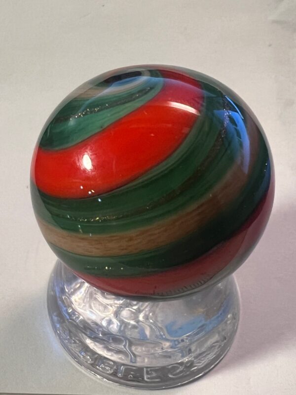 Beautiful red green contemporary swirl marble   #72