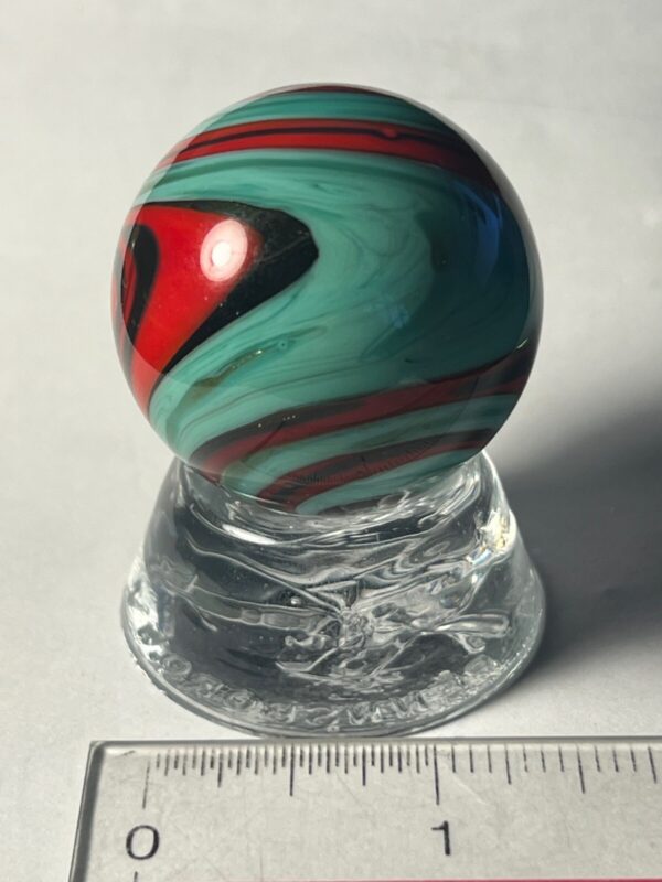 Beautiful red and green contemporary swirl marble   #71