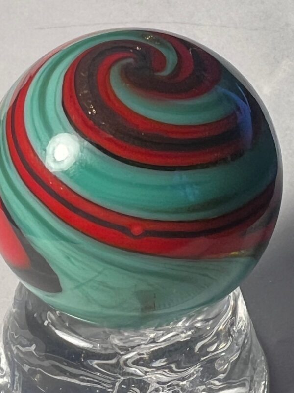 Beautiful red and green contemporary swirl marble   #71
