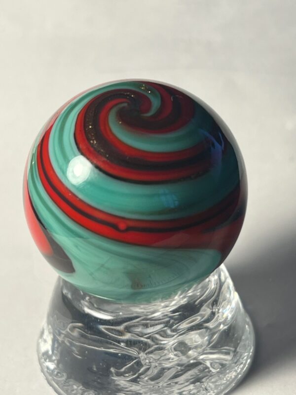 Beautiful red and green contemporary swirl marble   #71