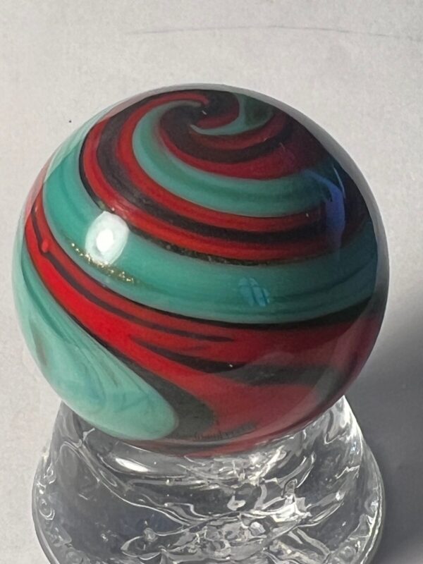 Beautiful red and green contemporary swirl marble   #71