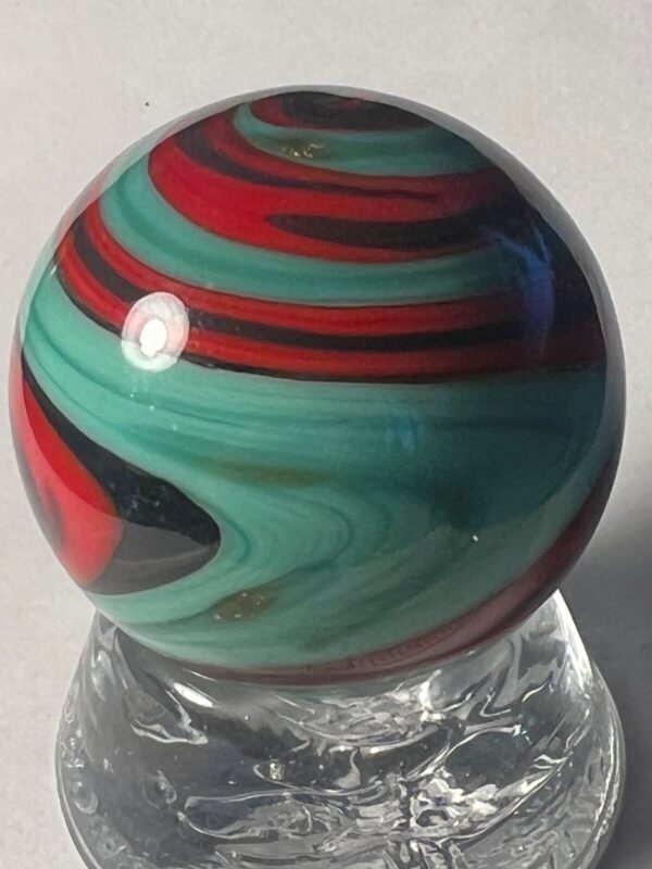 Beautiful red and green contemporary swirl marble   #71