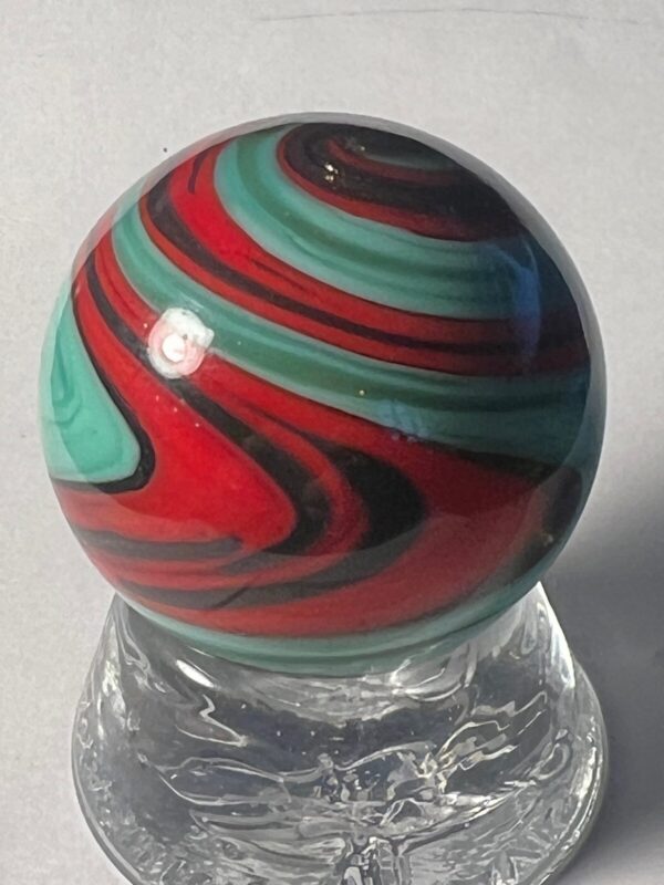 Beautiful red and green contemporary swirl marble   #71