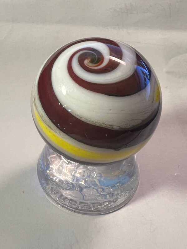 Beautiful brown and yellow contemporary swirl marble   #72