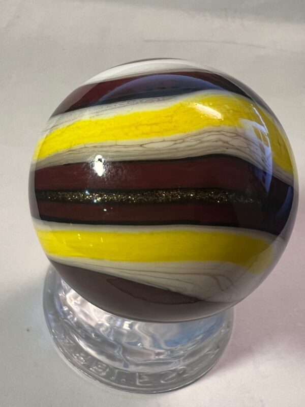 Beautiful brown and yellow contemporary swirl marble   #72