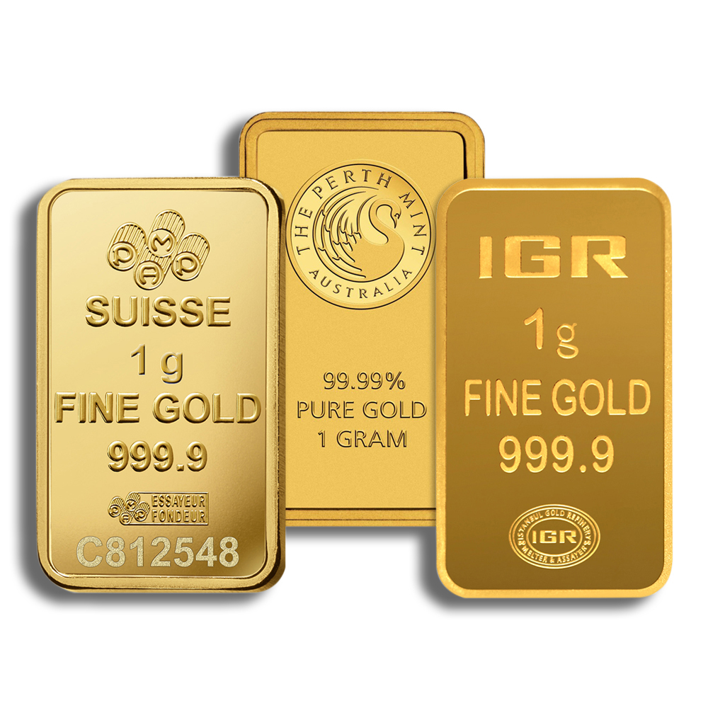 1 gram Gold Bar - Brand Varies