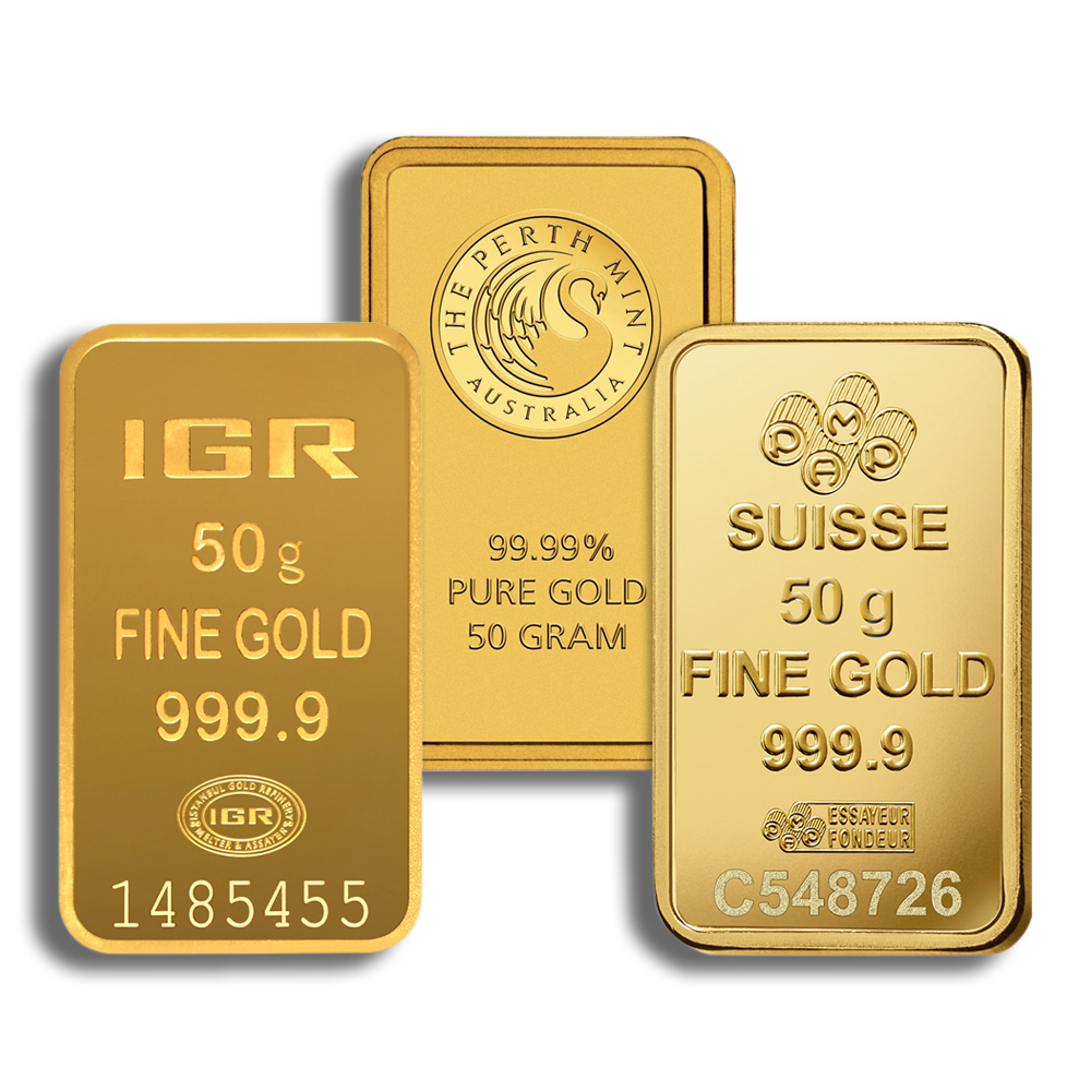 50 Gram Gold Bar - Brand Varies