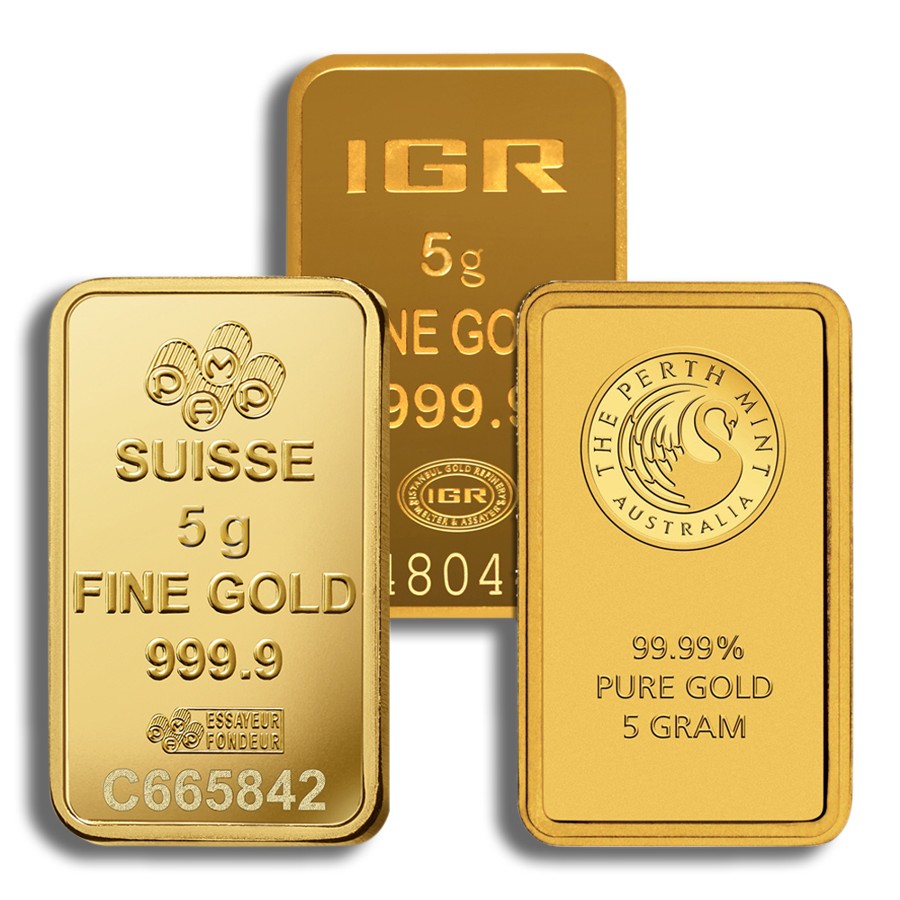 5 Gram Gold Bar - Brand Varies