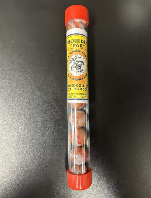 Orange Swirl Moon Marble Company Boulder Pak 9 Marbles Vintage Pack