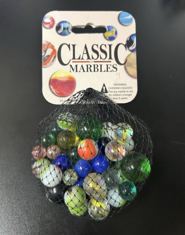 Classic Mega Marbles Net Bag 10oz Assorted Unique Collectible Marbles M3#5