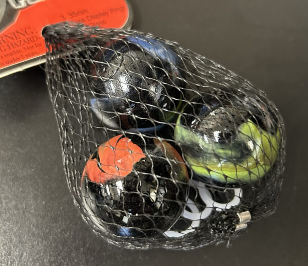 Black Panther Mega Marbles Net Bag 3 35mm 2Display Rings Retired Set (2004-2006)