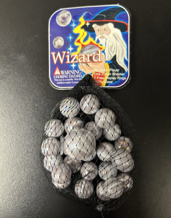 Wizard Mega Marbles Net Bag 24 Players 1 Shooter Retired Set (2004-2006)
