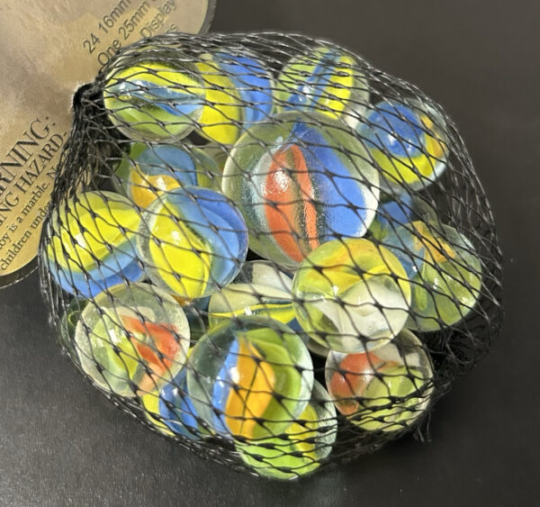 Cat’s Eye Mega Marbles Net Bag 24 Players 1 Shooter Retired Set (2004-2006)
