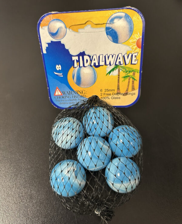 Tidalwave Mega Marbles Net Bag 6 25mm w/2 Display Rings Retired Set (2004-2006)