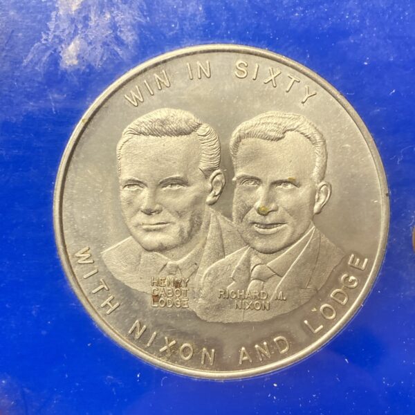 1960 Kennedy & Johnson / Nixon & Lodge Presidential Campaign 2 Medal Set