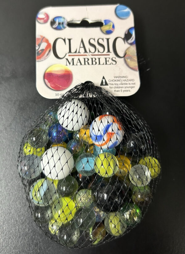 Classic Marbles Mega Marbles Net Bag 10oz Assorted Marbles
