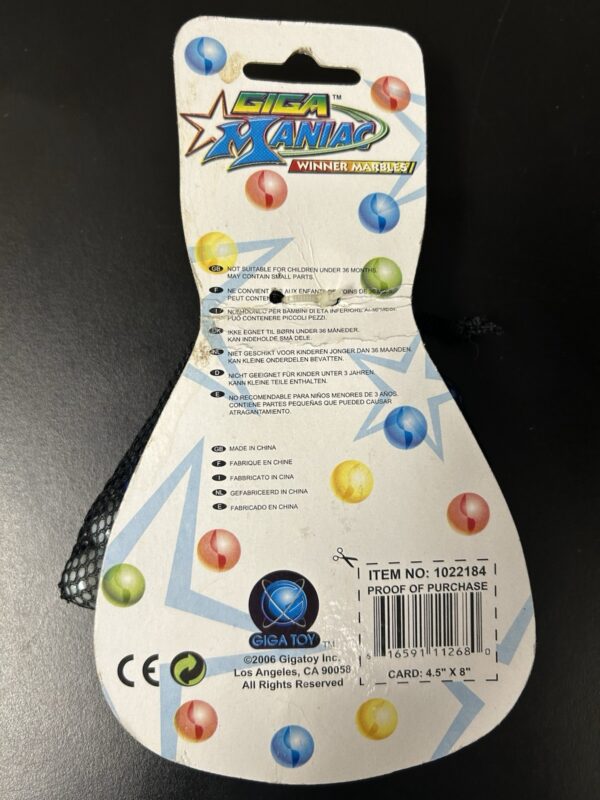 Giga Maniac Gigatoy Winner Marbles Vintage Net Bag M3#2