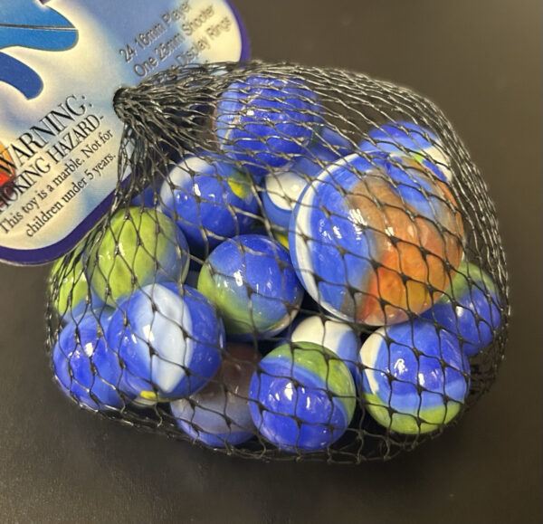 Blue Dolphin Mega Marbles Net Bag 24 Players 1 Shooter Retired Set (2004-2006)