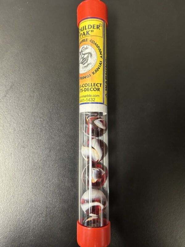 Moon Marble Company Boulder Pak 9 Marbles Cherry Cream Design Vintage Pack