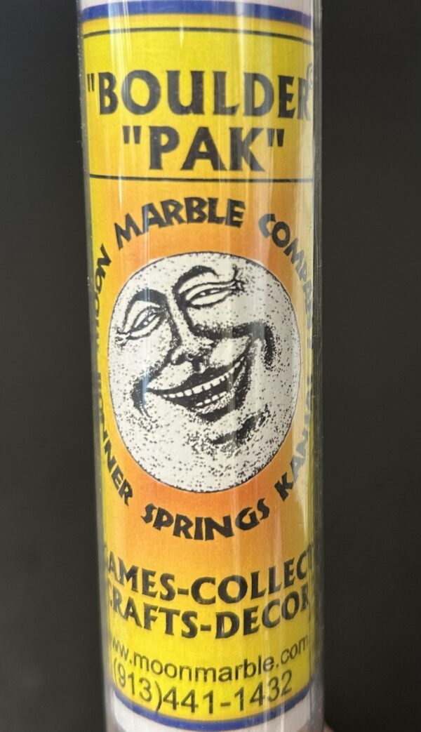 Moon Marble Company Boulder Pak 9 Marbles Tiger Tail Design Vintage Pack