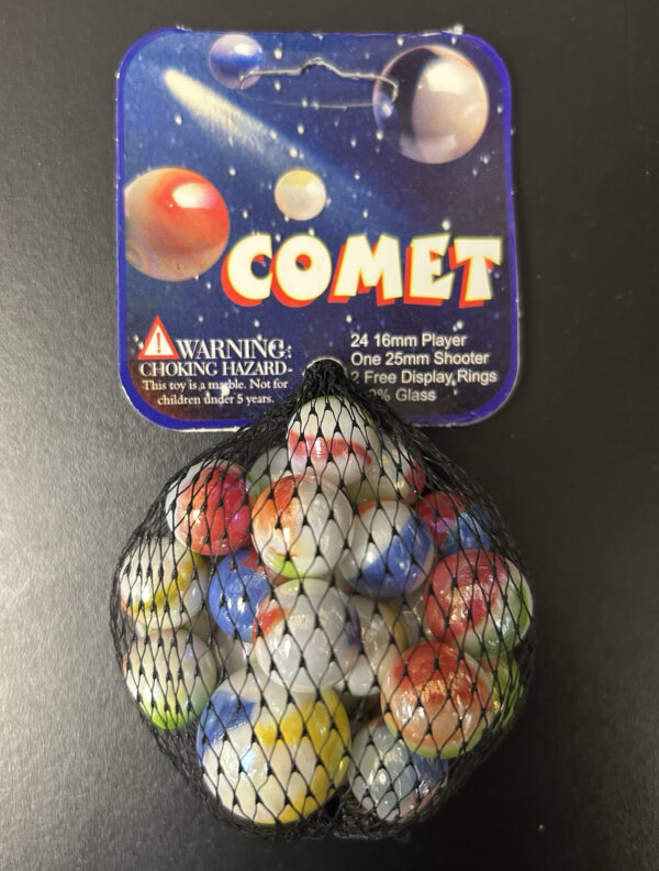 Comet Mega Marbles Net Bag 24 Players 1 Shooter Retired Set (2004-2006)