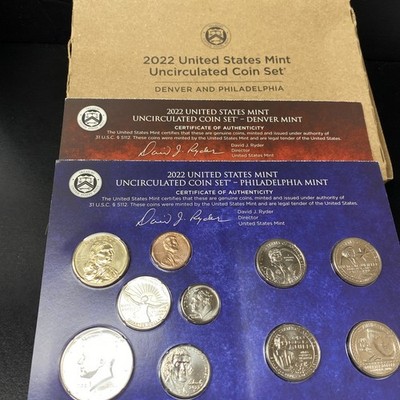 2022 US United States Mint Two (2) Uncirculated Sets P&D OGP 10 Coin Set