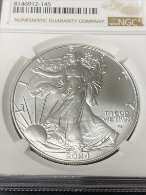 2024 $1 American Silver Eagle NGC MS70 Brown Label MS 70 *7202438