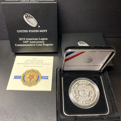 2019 American Legion 100th Anniversary Proof Silver Dollar $1 US Mint Commem OGP