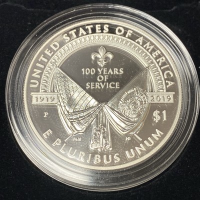 2019 American Legion 100th Anniversary Proof Silver Dollar $1 US Mint Commem OGP