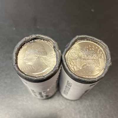 2011 P&D Chicksaw National Rec Area 25c Quarter Rolls X2 $10 BU US Mint