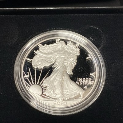 2023-W Proof Silver American Eagle US Mint $1 Coin w/ Box COA OGP West Point