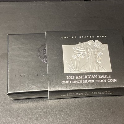 2023-W Proof Silver American Eagle US Mint $1 Coin w/ Box COA OGP West Point