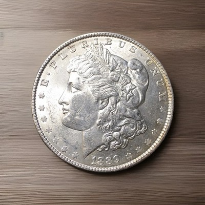 1889 $1 Morgan Silver Dollar BU Beautiful Raw ME0015