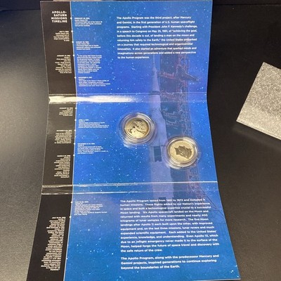 2019-S Apollo 11 50th Anniversary Proof Half Dollar 2-Coin Set Enhanced Reverse