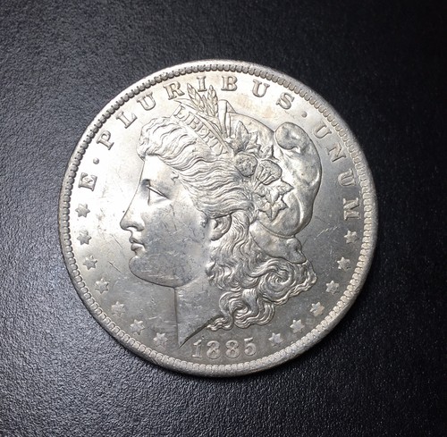 1885-O $1 Morgan Silver Dollar Pristine BU Raw ME0002