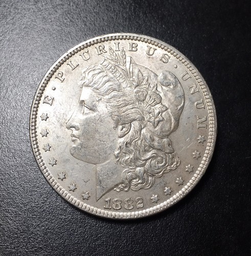 1882 $1 Morgan Silver Dollar Stunning BU Raw ME0011