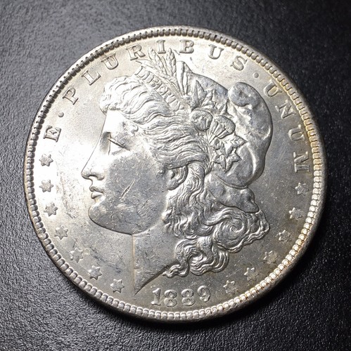 1889 $1 Morgan Silver Dollar BU Beautiful Raw ME0015