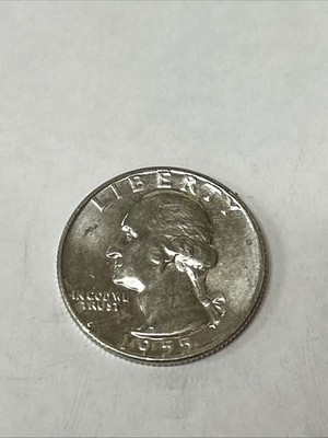 1955 D DENVER Washington Quarter 25C 90% SILVER AU/UNC -  #7112