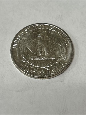 1955 D DENVER Washington Quarter 25C 90% SILVER AU/UNC -  #7112